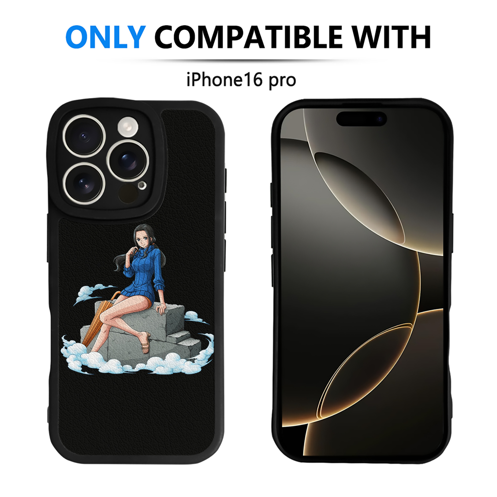 （画像用） ワンピース ニコ・ロビン ONE PIECE Nico Robin 【iPhone 16シリーズ対応】シリコンスマホケース（レザー調） 材質：シリコン
